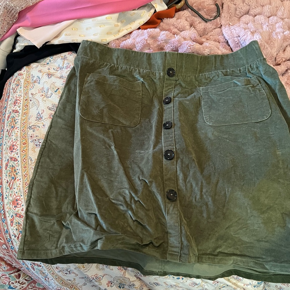 Torrid Olive Green Midi Skirt